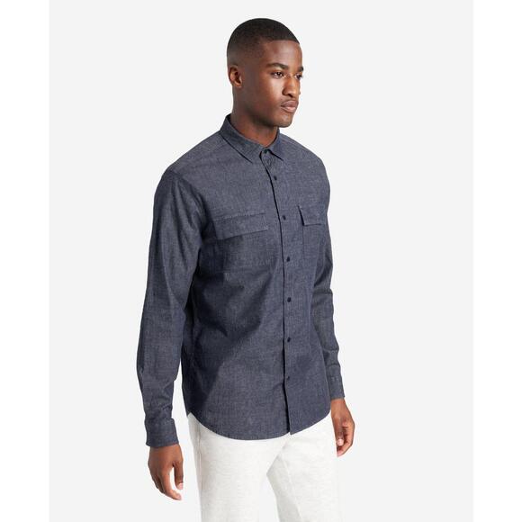 Kenneth Cole New York Other - Kenneth Cole Slim-Fit Organic Stretch Denim Shirt‎ Sz M